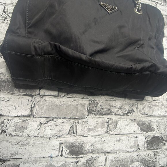 EUC Prada Milano Tessuto Catena Black Shoulder Purse w/ Chain Strap One Size - Picture 12 of 16